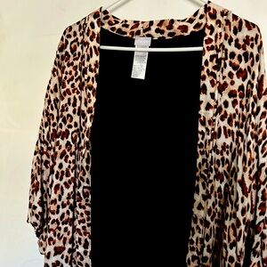 Chico’s Leopard Short Robe, Size L/XL
100% Soft Rayon MW&D